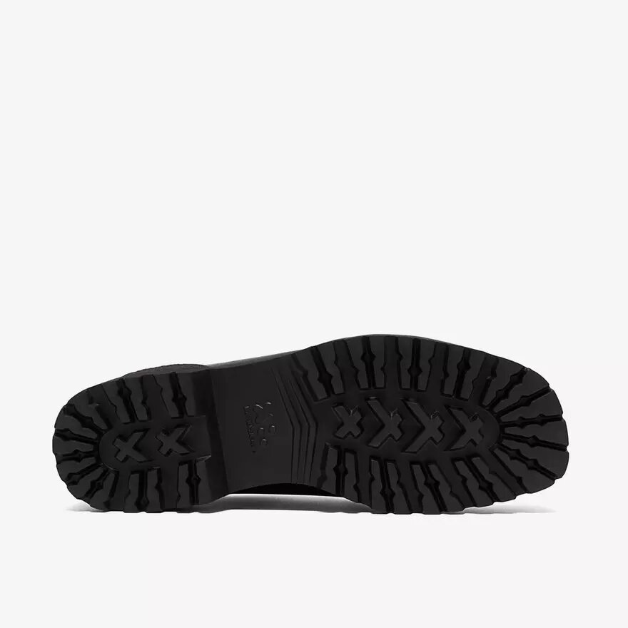 Herren Walla Yukoner Wallabees aus schwarzem Leder Herren Walla Yukoner Wallabees aus schwarzem Leder