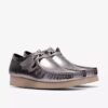 Herren Wallabee 2604 Wallabees aus silbernem Lackleder
