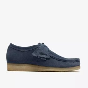 Herren-Wallabee aus denimblauem Wildleder