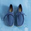 Herren-Wallabee aus denimblauem Wildleder