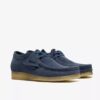 Herren-Wallabee aus denimblauem Wildleder