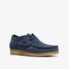 Herren-Wallabee aus denimblauem Wildleder