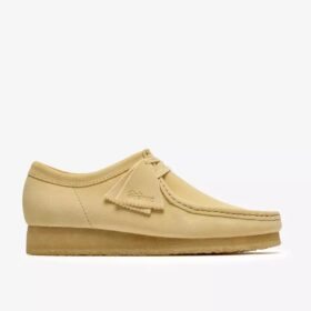 Herren-Wallabee aus hellgelbem Wildleder-Stoff