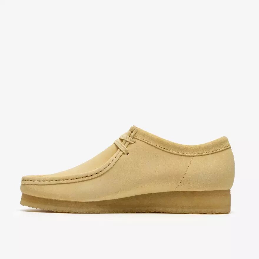 Herren-Wallabee aus hellgelbem Wildleder-Stoff Herren-Wallabee aus hellgelbem Wildleder-Stoff