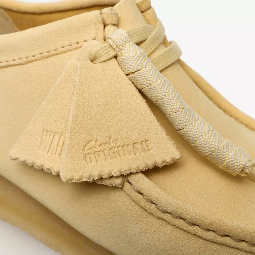 Herren-Wallabee aus hellgelbem Wildleder-Stoff Herren-Wallabee aus hellgelbem Wildleder-Stoff