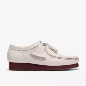 Herren Wallabee aus weißem Leder