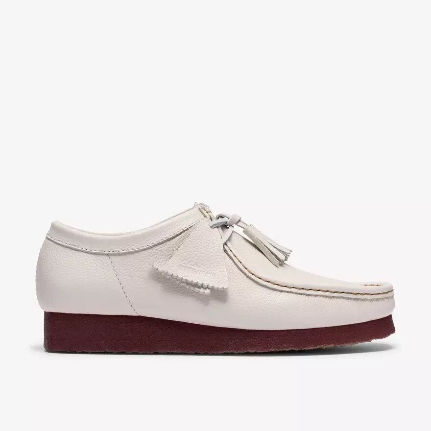 Herren Wallabee aus weißem Leder Herren Wallabee aus weißem Leder