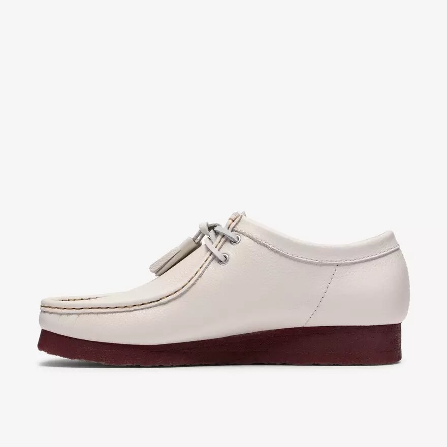 Herren Wallabee aus weißem Leder Herren Wallabee aus weißem Leder