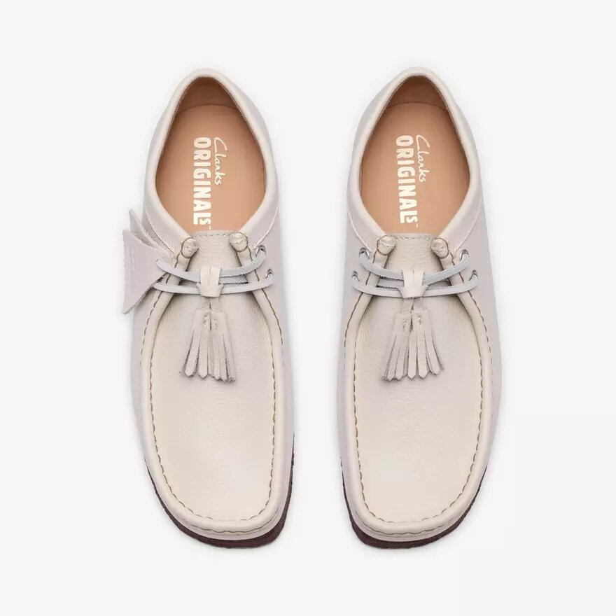 Herren Wallabee aus weißem Leder Herren Wallabee aus weißem Leder