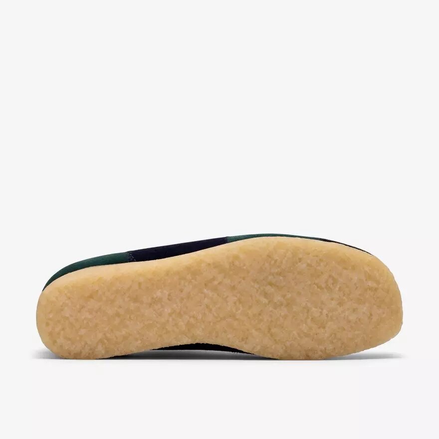 Herren-Wallabee mit blau-grünem Streifen Herren-Wallabee mit blau-grünem Streifen