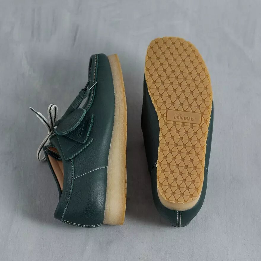 Herren Wallabee Rb – Dunkelgrüne Wallabees aus Leder Herren Wallabee Rb – Dunkelgrüne Wallabees aus Leder