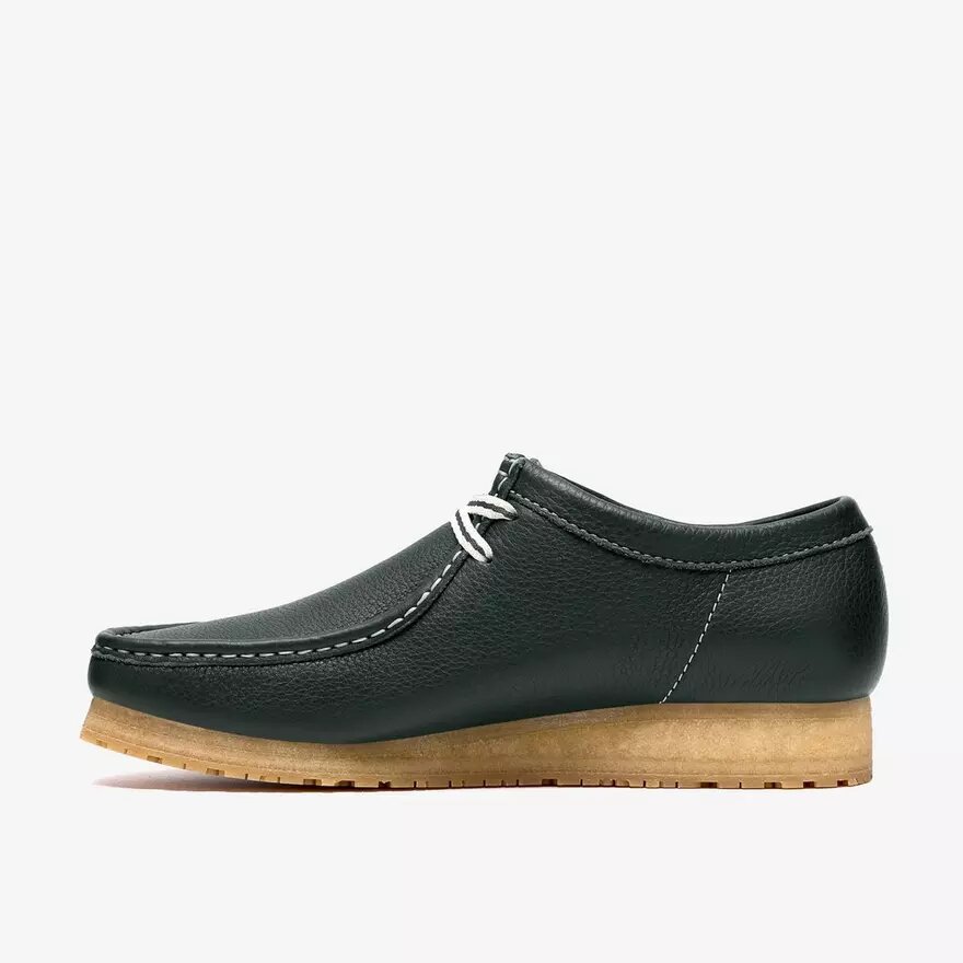 Herren Wallabee Rb – Dunkelgrüne Wallabees aus Leder Herren Wallabee Rb – Dunkelgrüne Wallabees aus Leder