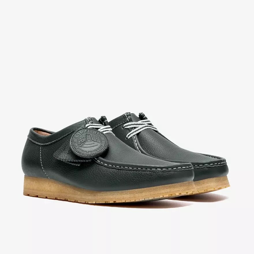 Herren Wallabee Rb – Dunkelgrüne Wallabees aus Leder Herren Wallabee Rb – Dunkelgrüne Wallabees aus Leder