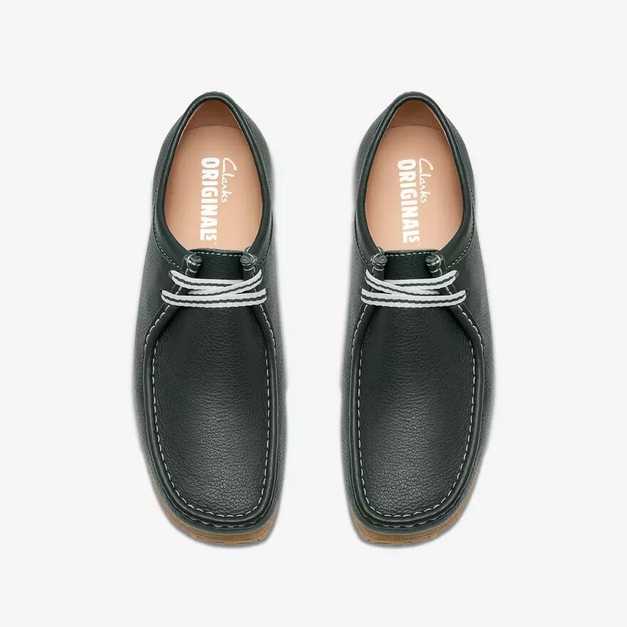 Herren Wallabee Rb – Dunkelgrüne Wallabees aus Leder Herren Wallabee Rb – Dunkelgrüne Wallabees aus Leder