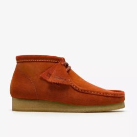 Herren-Wallabee-Stiefel Wallabees aus orangefarbenem Wildleder