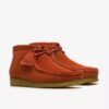 Herren-Wallabee-Stiefel Wallabees aus orangefarbenem Wildleder Herren-Wallabee-Stiefel Wallabees aus orangefarbenem Wildleder