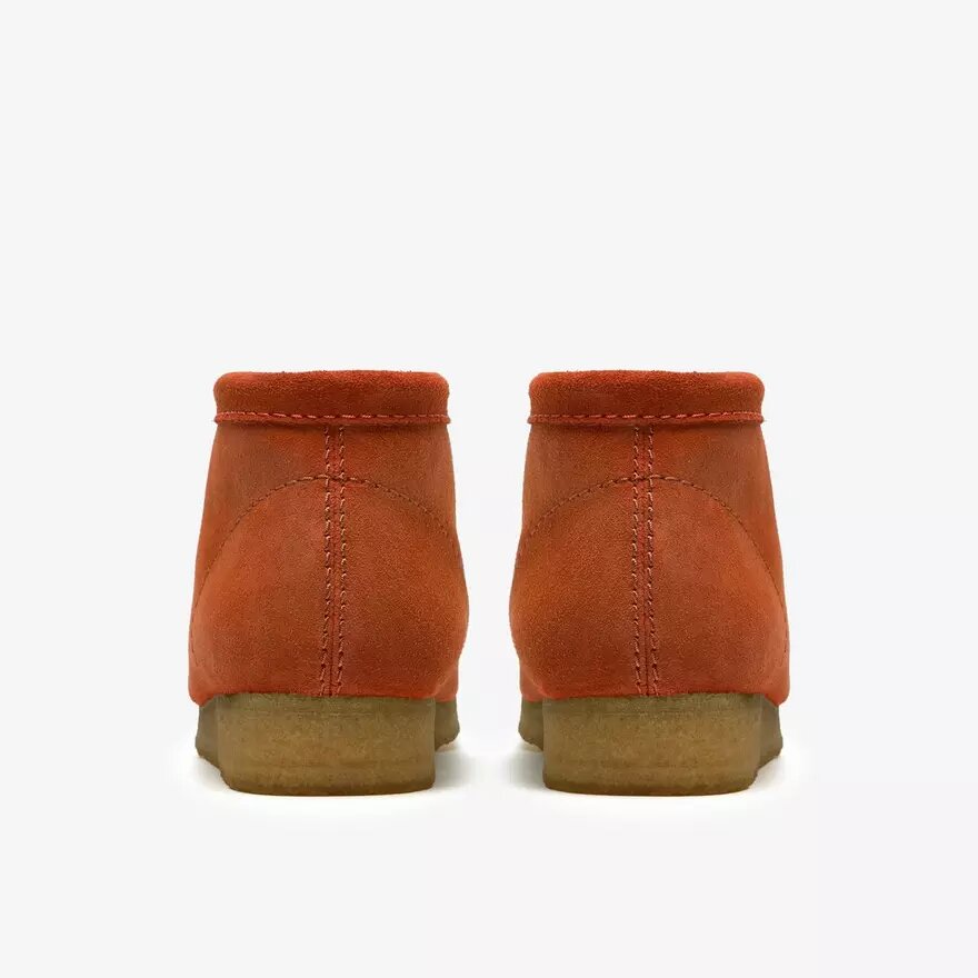 Herren-Wallabee-Stiefel Wallabees aus orangefarbenem Wildleder Herren-Wallabee-Stiefel Wallabees aus orangefarbenem Wildleder