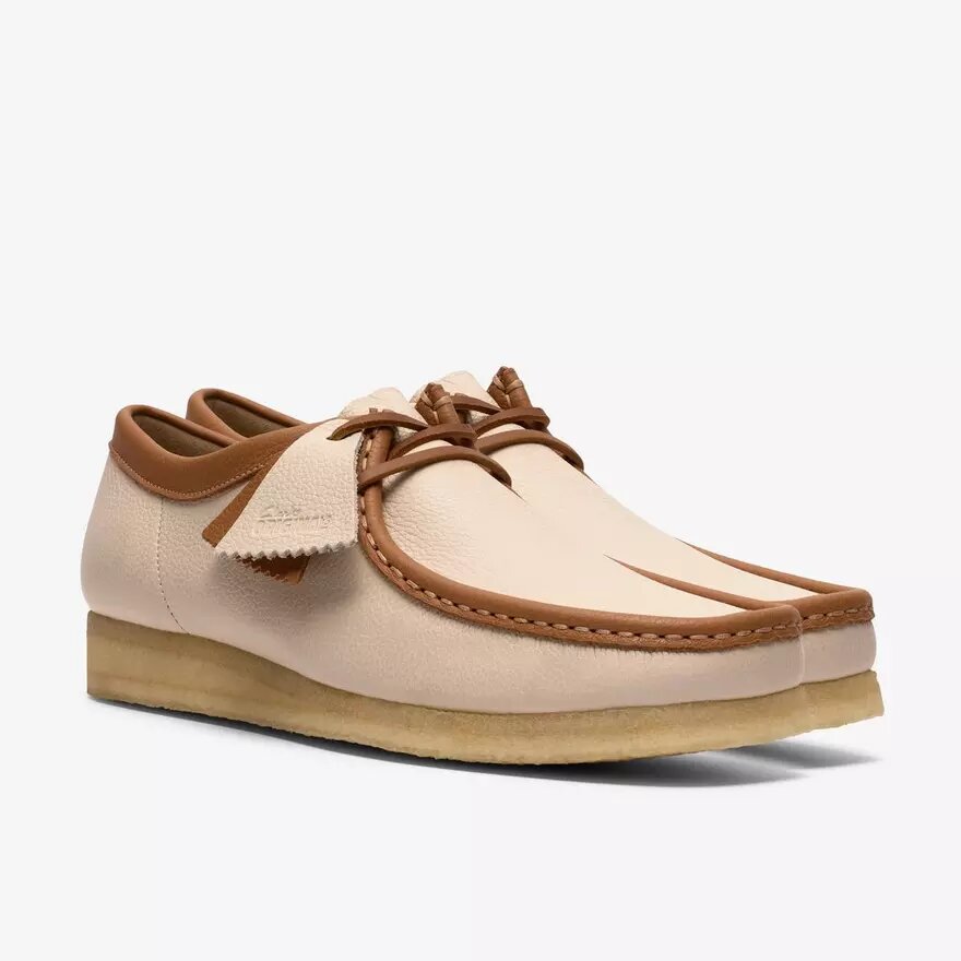 Herren Wallabee Weiß, Lederkombination Herren Wallabee Weiß, Lederkombination