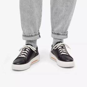 Hollyhock Walk Damen-Sneaker aus schwarzem Leder