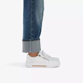 Hollyrose Zip Damen-Sneaker aus weißem Leder Hollyrose Zip Damen-Sneaker aus weißem Leder