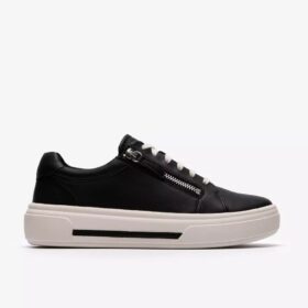 Hollyrose Zip – Schwarze Leder-Sneaker für Damen Hollyrose Zip – Schwarze Leder-Sneaker für Damen