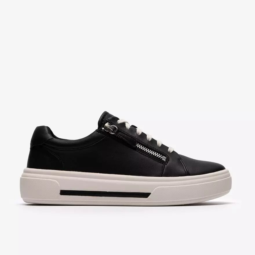 Hollyrose Zip – Schwarze Leder-Sneaker für Damen Hollyrose Zip – Schwarze Leder-Sneaker für Damen