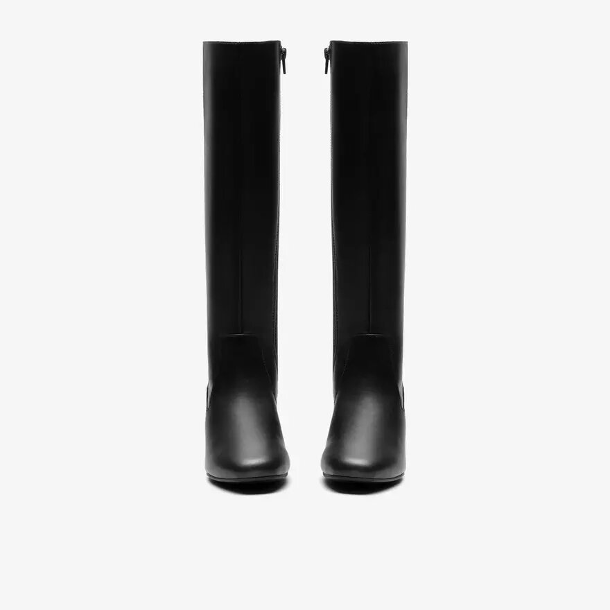 Iridessa Glow – kniehohe Damenstiefel aus schwarzem Leder Iridessa Glow – kniehohe Damenstiefel aus schwarzem Leder