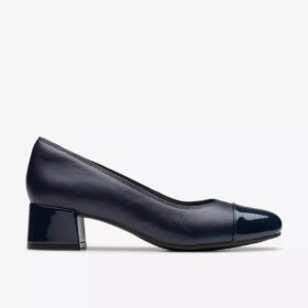 Iridessa May Damen-Pumps aus marineblauem Leder