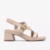 Jaylan Sol Damen-Sandalen mit Absatz aus cremefarbenem Leder Jaylan Sol Damen-Sandalen mit Absatz aus cremefarbenem Leder