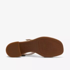 Jaylan Sol Damen-Sandalen mit Absatz aus cremefarbenem Leder Jaylan Sol Damen-Sandalen mit Absatz aus cremefarbenem Leder