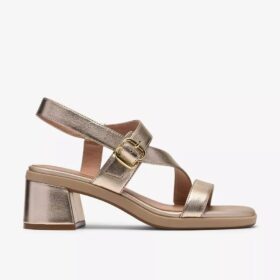 Jaylan Sol Sandalen mit Absatz für Damen in Champagner