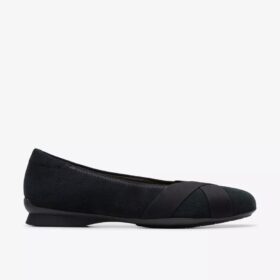 Jazmynn Gem – Schwarze Wildleder-Slip-Ons für Damen