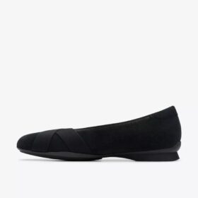 Jazmynn Gem – Schwarze Wildleder-Slip-Ons für Damen