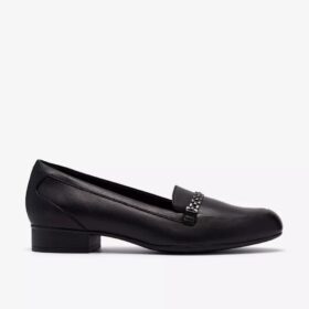 Juliet Mia Slip-Ons aus schwarzem Leder für Damen
