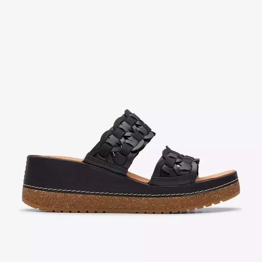 Kassanda Mule für Damen – schwarze Kombi-Pantoletten Kassanda Mule für Damen – schwarze Kombi-Pantoletten