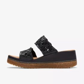 Kassanda Mule für Damen – schwarze Kombi-Pantoletten