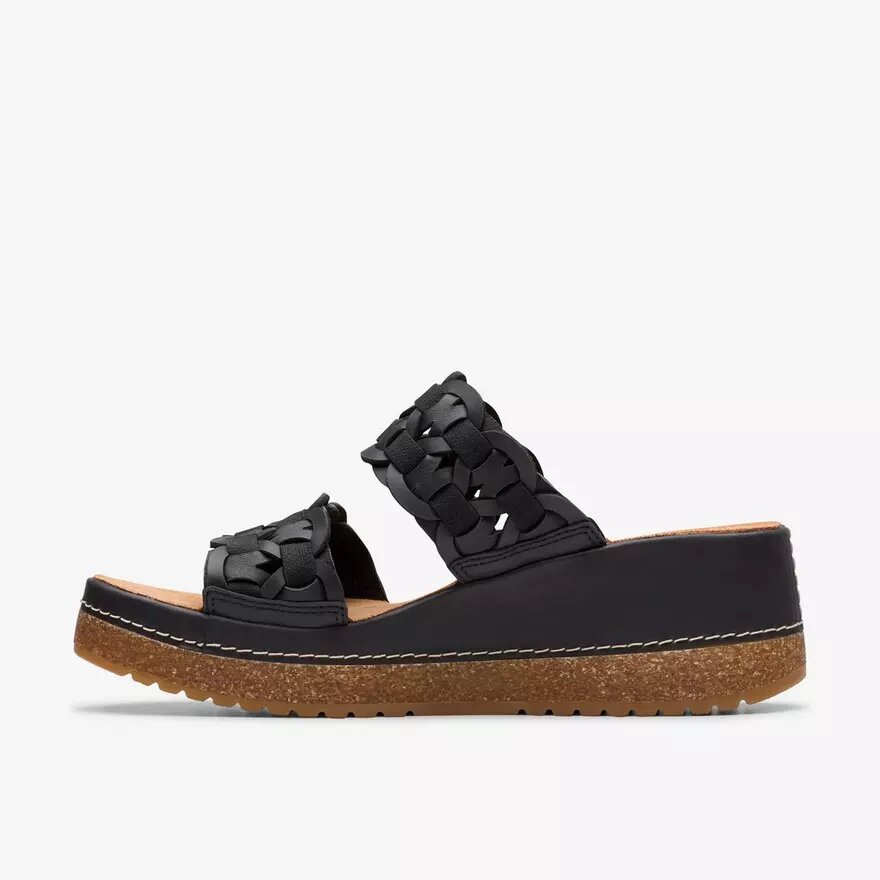 Kassanda Mule für Damen – schwarze Kombi-Pantoletten Kassanda Mule für Damen – schwarze Kombi-Pantoletten