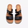 Kidiki Cove Keilabsatzsandalen für Damen aus schwarzem Leder mit Keilabsätzen Kidiki Cove Keilabsatzsandalen für Damen aus schwarzem Leder mit Keilabsätzen