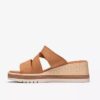 Kidiki Cove Sandalen für Damen in Hellbraun aus Nubukleder mit Keilabsätzen