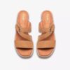 Kidiki Cove Sandalen für Damen in Hellbraun aus Nubukleder mit Keilabsätzen