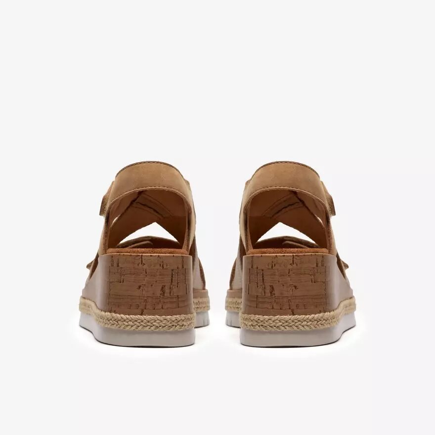Kidiki Sun Beige Kombi-Keilabsatzsandalen für Damen Kidiki Sun Beige Kombi-Keilabsatzsandalen für Damen