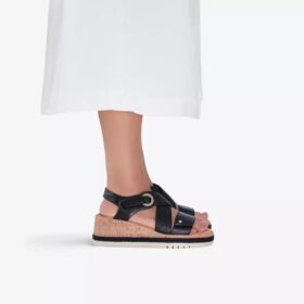 Kidiki Sun Schwarze Kombi-Keilabsätze für Damen