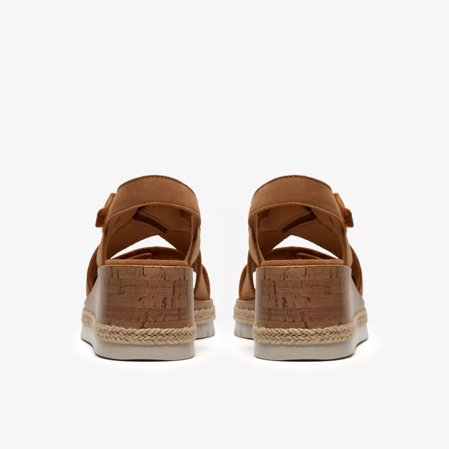 Kidiki Sun Tan Nubuk-Keilabsatz-Sandalen für Damen Kidiki Sun Tan Nubuk-Keilabsatz-Sandalen für Damen