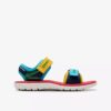 Kinder-Flache Sandalen „Surfing Ace“ mit marineblauem Print Kinder-Flache Sandalen „Surfing Ace“ mit marineblauem Print
