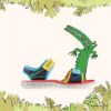 Kinder-Flache Sandalen „Surfing Ace“ mit marineblauem Print Kinder-Flache Sandalen „Surfing Ace“ mit marineblauem Print