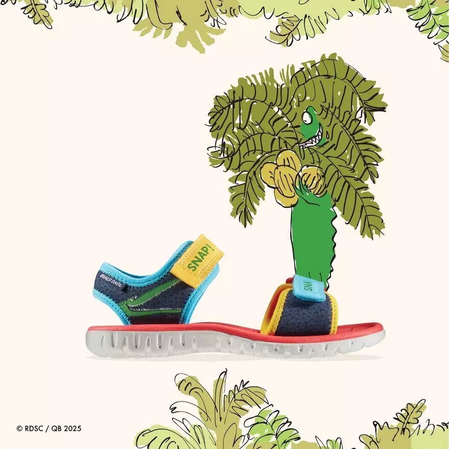 Kinder-Flache Sandalen „Surfing Ace“ mit marineblauem Print Kinder-Flache Sandalen „Surfing Ace“ mit marineblauem Print
