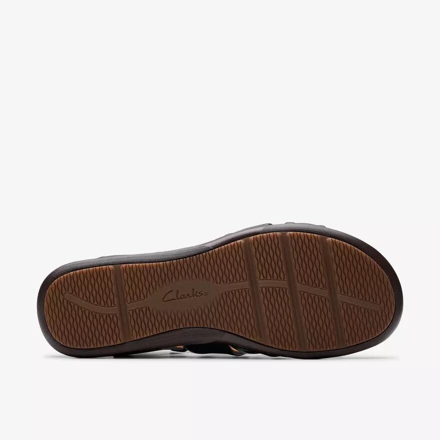 Kitly Ave Damen-Flache Sandalen aus Leder in Marineblau Kitly Ave Damen-Flache Sandalen aus Leder in Marineblau