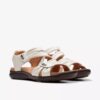 Kitly Ave Off-White-Leder-Flache Sandalen für Damen Kitly Ave Off-White-Leder-Flache Sandalen für Damen