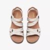 Kitly Ave Off-White-Leder-Flache Sandalen für Damen Kitly Ave Off-White-Leder-Flache Sandalen für Damen