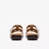 Kitly Slide – flache Sandalen aus cremefarbenem Leder für Damen